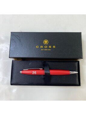 Cross Crimson Red eBay 25 Anniversary Stylo Bille Lacquer Ball Point Pen eBayana